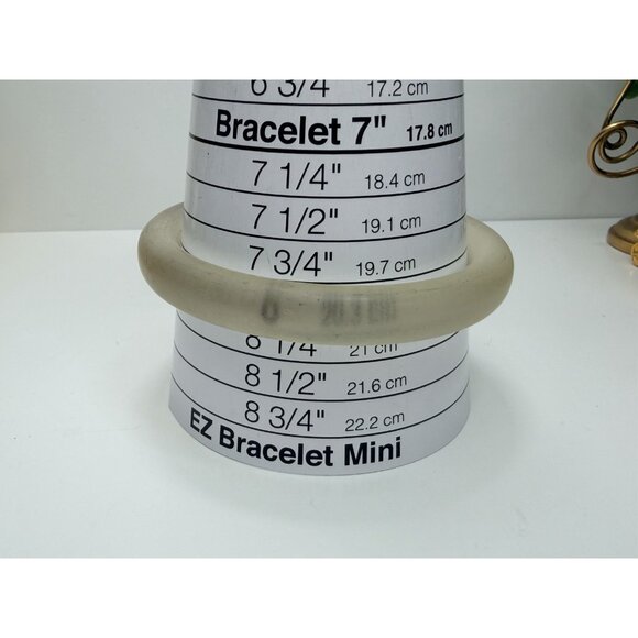 Furla Clear Lucite Bangle Bracelet Made In Italy Vintage Frosted Style Sz8” - Picture 8 of 10